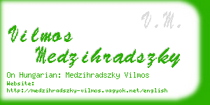 vilmos medzihradszky business card